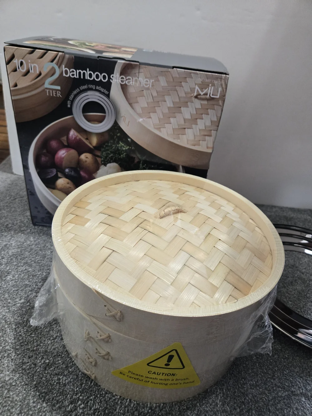 MIU 10 in Bamboo Steamer - 2 Tier, Natural